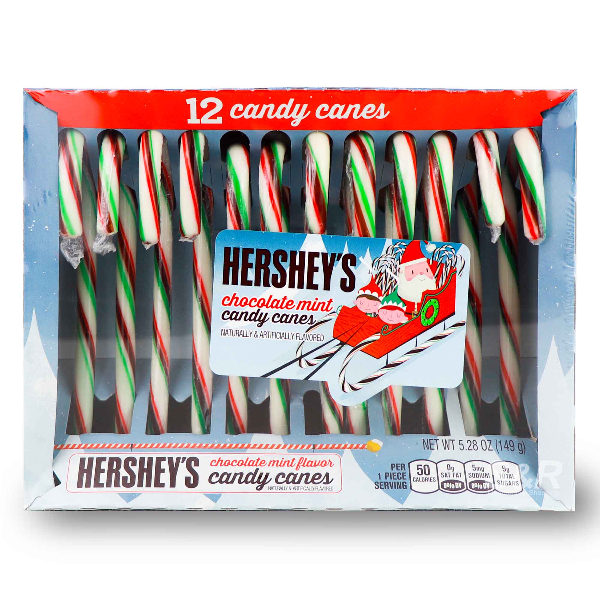 Hershey's Chocolate Mint Candy Canes (12g x 12pcs)